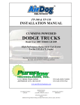PureFlow AirDog FP-150 Installation manual