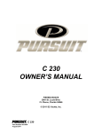 PURSUIT C 230 Owner`s manual