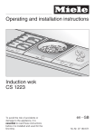 Operating and installation instructions Induction wok CS 1223