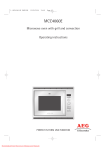 AEG Combi Grill Fryer Operating instructions