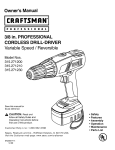 Craftsman 315.271210 Owner`s manual