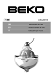 Beko DSA28010 -  2 Technical data