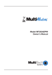 Multitech MT2834ZPW Owner`s manual