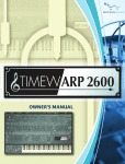 M-Audio Wayoutware TimewARP 2600 Owner`s manual