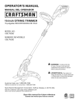 Craftsman 138.74500 Operator`s manual