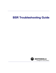 Motorola BSR 64000 Troubleshooting guide