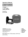 Craftsman 351.181750 Operator`s manual