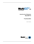 Multitech MultiVOIP 100 (MVP110 User guide