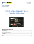 Maxon P7000-K Owner`s manual