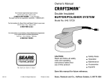 Craftsman 7-IN. BUFFER / POLISHER 172.10721 Owner`s manual
