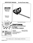 Craftsman 358.795630 Operator`s manual