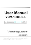 VisionQuest VQM-1000-BLU Specifications