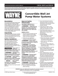 Wayne CWS50 Operating instructions