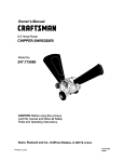 Craftsman 29826 Owner`s manual
