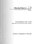 MediaMatrix PCU 2100 Specifications
