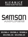 Samson Power Amplifier XP200 Specifications