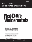 Red-D-Arc LN-25 PRO EXTREME Operator`s manual