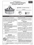 R.H. Peterson OCR-27P Owner`s manual