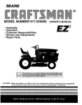 Craftsman EZ3 917.258580 Owner`s manual