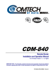 Comtech EF Data CDM-840 Product specifications