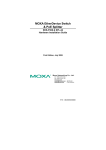 Moxa Technologies ETHERDEVICE EDS-305 Installation guide