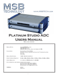 Platinum Studio ADC Users Manual