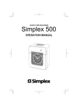 Quartz SIMPLEX 500 Specifications
