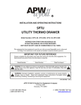 APW Wyott SPTU-50N Operating instructions