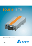 Delta Energy Systems Solivia 2.0 EU G4 TR Installation manual