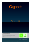 Siemens Gigaset SL910A Specifications