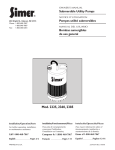 Simer 2360 Owner`s manual