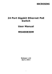 Microsens MS400830M User manual