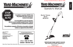 Yard Machines MTDA13P Operator`s manual