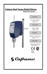 Caframo Petite Digital Stirrer BDC250 Instruction manual