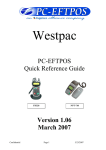PC-EFTPOS Quick Reference Guide Version 1.06 March 2007