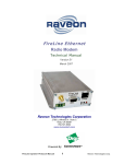 Raveon FireLine Ethernet Installation guide