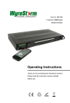 Wyrestorm SW-1102 Operating instructions