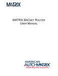 Matrix BACnet User manual