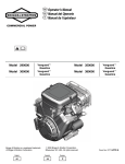 Briggs & Stratton 300000 Vanguardv Gasoline Operator`s manual