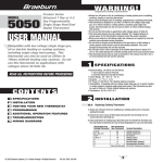 Braeburn 5050 User manual