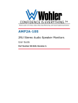 Wohler AMP2A-10S User guide