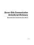 Server-Side Communication ActionScript Dictionary Macromedia