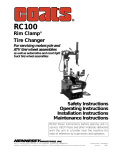 Clarity RC100 Operating instructions