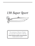 Boston Whaler 130 Super Sport Owner`s manual
