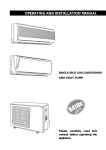 DeLonghi Split Air Conditioner Installation manual