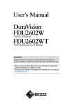 Eizo DuraVision FDU2602W User`s manual