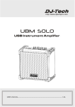 DJ-Tech UBM SOLO User manual