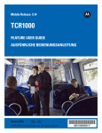 Motorola TCR1000 User guide