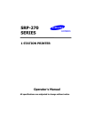 Samsung 270A - SRP Two-color Dot-matrix Printer Operator`s manual