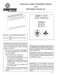 Empire Comfort Systems DV-20E-5 Owner`s manual